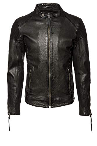 Tigha Herren Lederjacke Franklyn Schwarz L