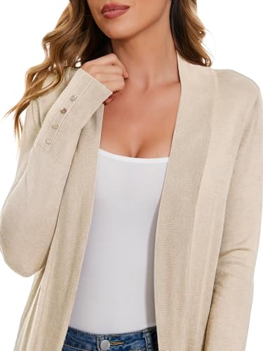 Image of Cardigan for Women Dressy Casual Long Sleeve Open Front Knit Cardigan Sweaters