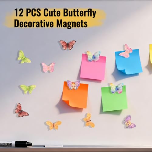 12 imanes mariposa decorativos para refrigerador miniatura 2