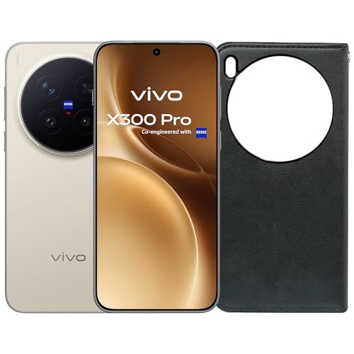 vivo Bundle X300 Pro 5G Smartphone, 16G + 512G, 6,78"-Flachbildschirm, 200 MP ZEISS APO Telekamera, Dimensity 9500 flip case Black for X300 Pro