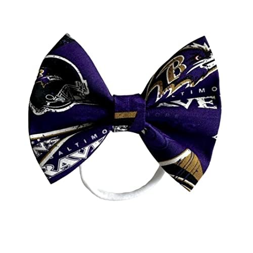 Ravens Bow Baby Headband or Hair Clip