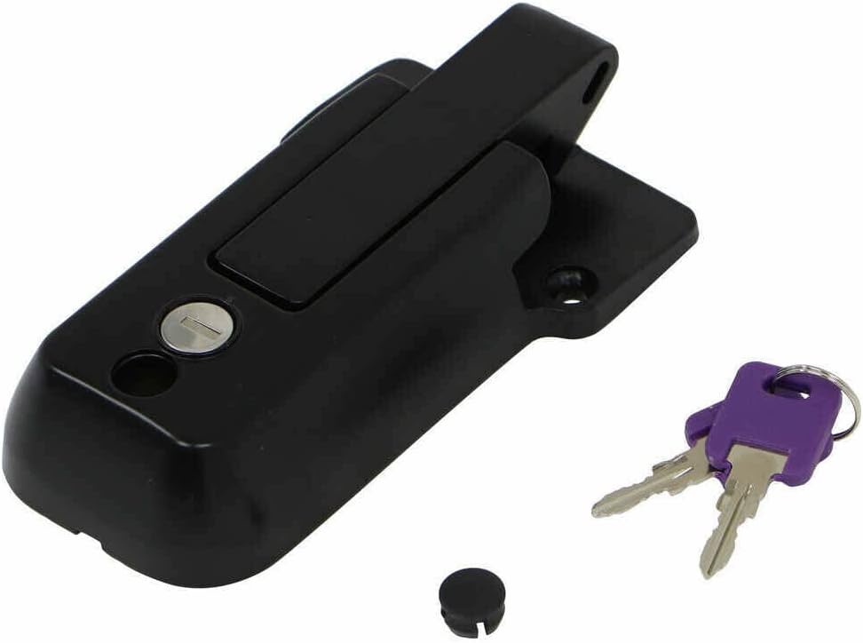 PartsDoc 2- KEYED Alike Black Locking Trailer Cambar Door Latch Vise Lock Cam Bar