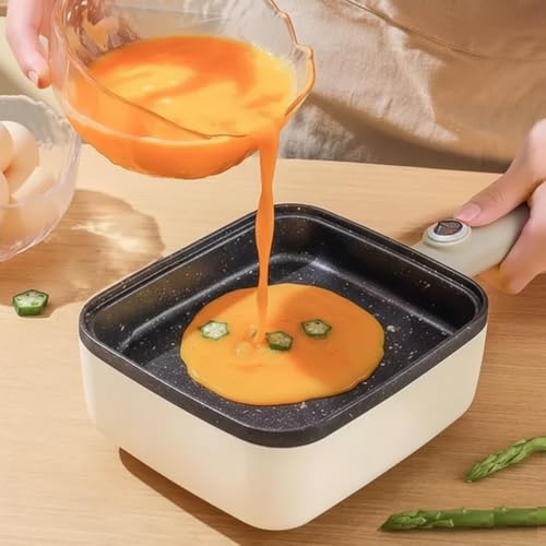 Image of Electric Skillet Non-Stick Square Pan | Multi Cooking Electric Fry Pan with Tempered Glass Lid (1 Compartment)