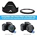 JJC Reversible Lens Hood Shade Protector & 67mm Filter Adapter Ring for Canon Powershot SX70 HS, G3 X, SX60 HS, SX50 SX40 HS, SX30 is, SX20 is, SX540 SX530 SX520 HS Replaces Canon LH-DC100 & FA-DC67B