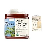 Organic Extra Virgin Coconut Oil by Sky Organics 16.9 oz- USDA Organic Coconut Oil, Cold-Pressed, Kosher, Cruelty-Free, Color Corrector, Skin Moisturizer, Hair Treatment & Baking(1 Pack)