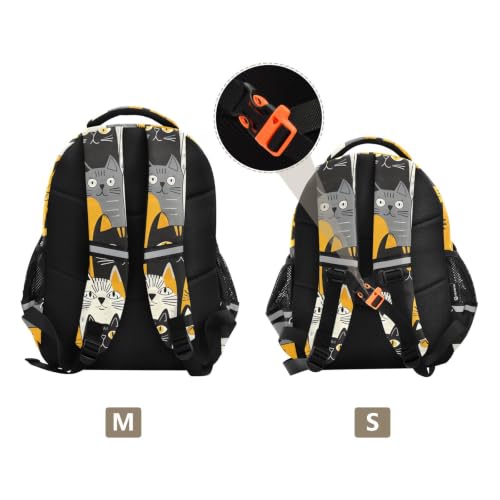Sac pour tout-petits chats jaunes animés moderne pour fille et garçon
