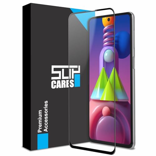 Image of SupCares Tempered Glass for Samsung Galaxy M51, M62, F62 and Galaxy A71 (6.7 Inch) With Installation Kit | Military-Grade Gorilla Screen Protector | Edge to Edge Coverage | Black