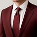 KissTies Mens 63'' Extra Long Burgundy Red Tie Business Wedding Necktie + Gift Box