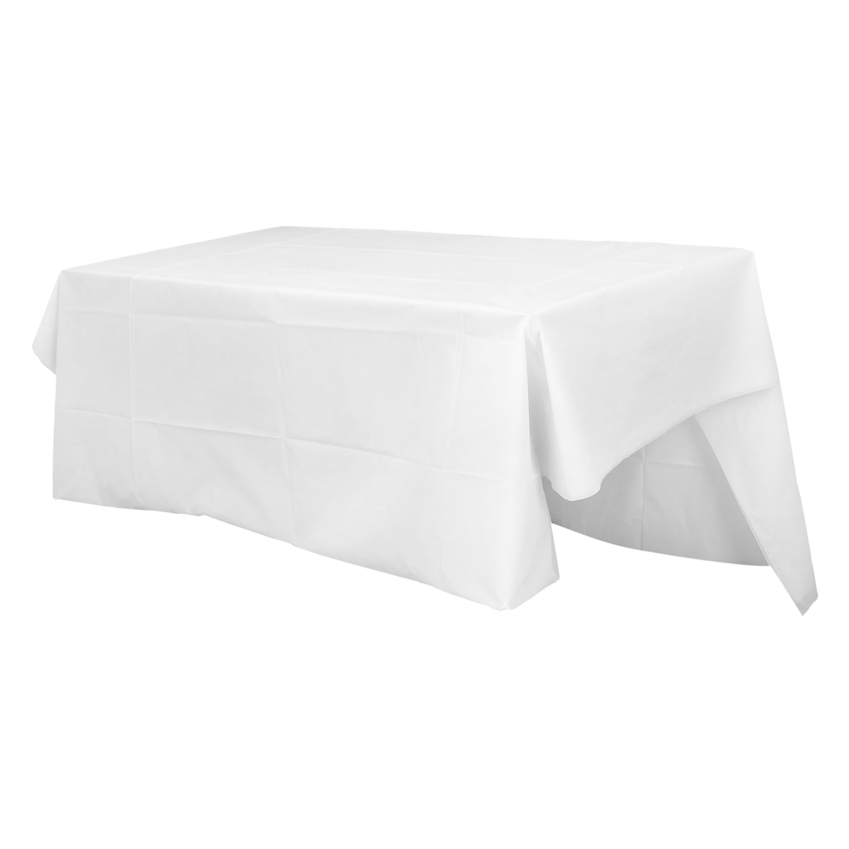 Zerodeko 11pièces Nappes Blanches Jetables Rectangulaires Plastique pour Fêtes Pique-niques Et Mariages