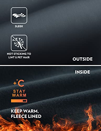Image of CRZ YOGA Fleece Lined Leggings Pockets 25'' - Thermal High Waisted Casual Lounge Workout Womens Yoga Pants Winter Warm