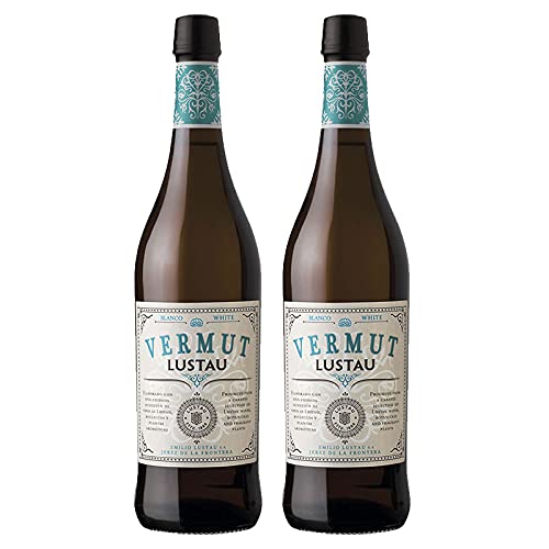 Vermut Blanco Lustau de 75 cl - Elaborado en Jerez - Bodegas Grupo Caballero (Pack de 2 botellas)
