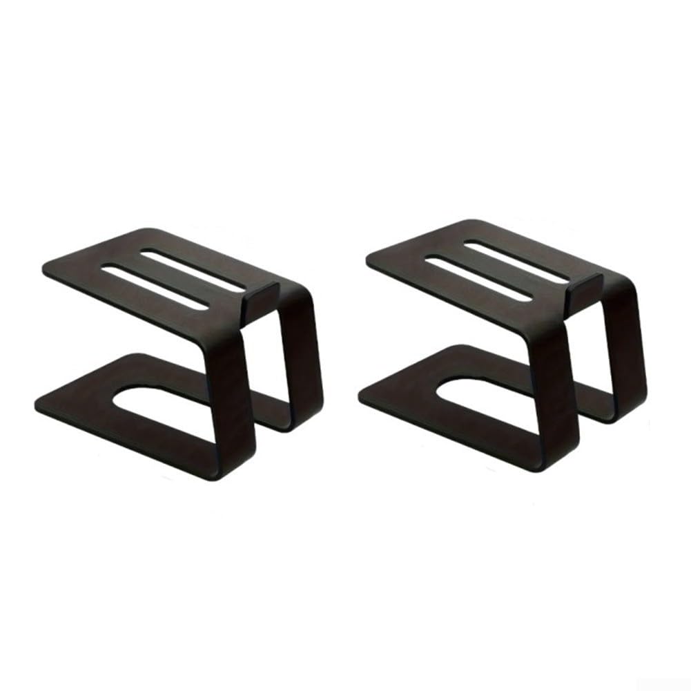 Niceminiwall Par de soportes ajustables para altavoces de escritorio – Soporte de altavoz de monitor de estudio ajustable con almohadillas antivibración, marco de metal para monitores HiFi de audio de