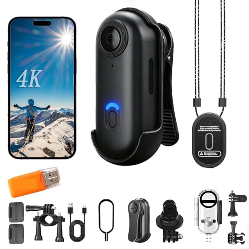 POV Waterproof 4K Camera with Audio, 170° Wide-Angle, 256G