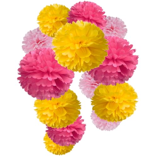 Pompons en papier de soie pour embellir facilement une salle de fête