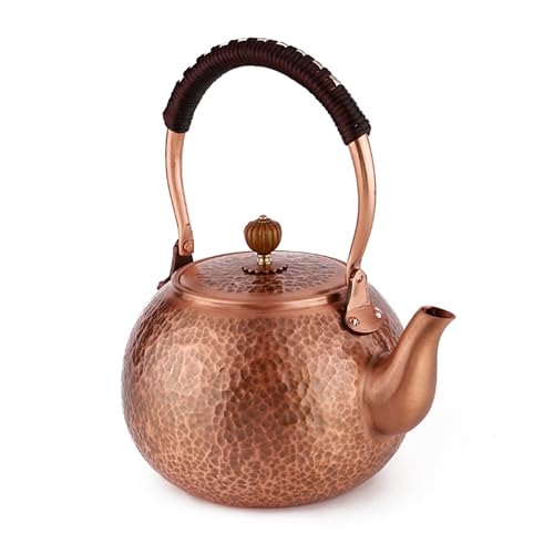 xieyaxie Hammered Copper Tea Kettle 1.6 Quart Stovetop Safe Teapot
