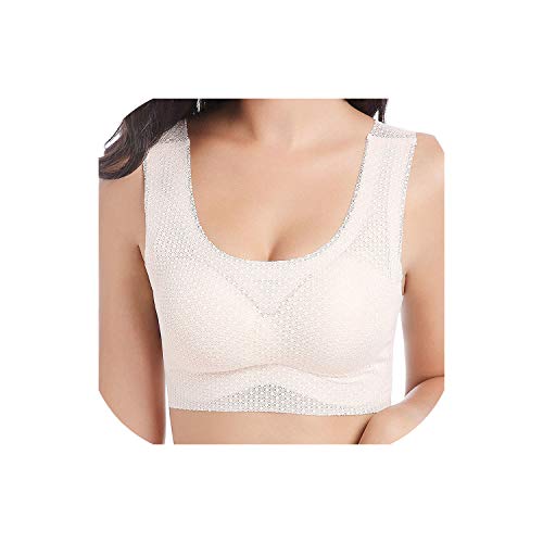 Women Seamless Fitness Lace Bras Push Up Padded Underwear M-7Xl Plus Size Tank