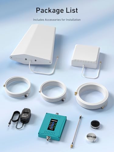 Cell Phone Booster for Home | Up to 5,500 sq ft | Boost 5G 4G LTE & 3G Signals on Band 2 4 5 12 13 17 | Compatible with All US&CA Carriers - Verizon,ATT, T-Mobile & More | FCC Approved