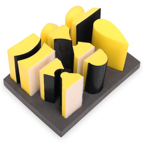 Bloc de Ponçage, 9 Pièces Manuel à Crochet et Boucle