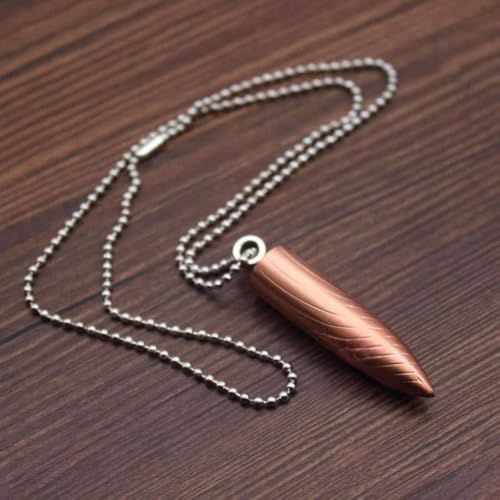Image of Smoke King Rose Gold Waterproof Bullet Fire Starter Keychain Lighter. Survival Fire Starter (Fuel Not Included)