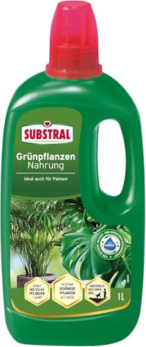 Substral Grünpflanzen Nahrung 1 L - Flüssigdünger für Zimmerpflanzen, schnell wirkender Nährstoffbooster mit Humifirst-Technologie