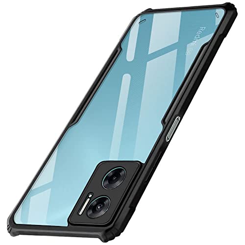 Image of WOW IMAGINE Shock Proof Clear Back Cover Case Mobile Cover for Redmi 11 Prime 5G (Hard | Hybrid PC + TPU | Full Armour Device & Camera Protection | Black)