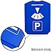 DM tarcza parkingowa 6 w 1 zegar parkingowy + miernik głębokości bieżnika opony, skrobaczka do lodu i żeton do wózka sklepowego, tworzywo sztuczne, niebieski do samochodu