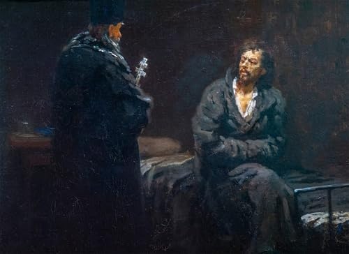 Peinture Avant la confession Ilya Efimovich Repin Toile Modern Luxe