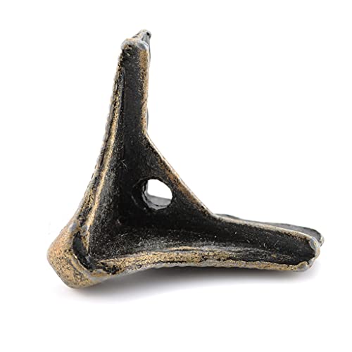 Protector de piernas de bronce para joyero antiguo JFDBGU y cantoneras de madera 6