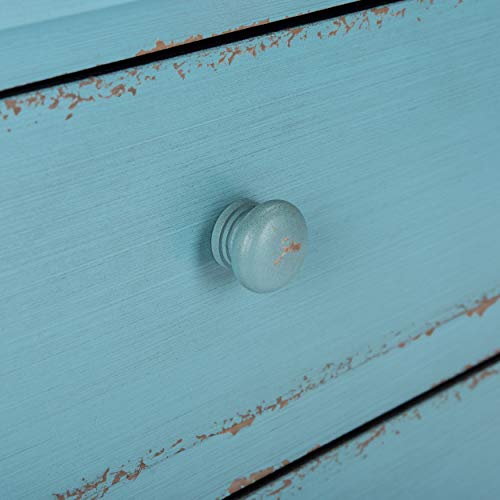 Safavieh American Homes Collection Tablet Distressed Blue 3 Drawer Chest #TOP5