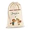 Personalized Unicorn Santa Sack: Natural Cotton Christmas