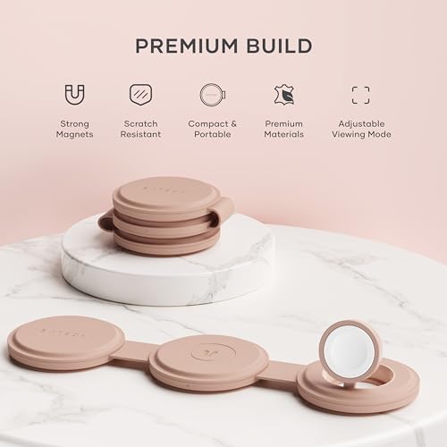 Image of Satechi OntheGo 3 in 1 Wireless Charger, Qi2 Portable Charger with 15W Fast Charging for iPhone 17 to 12 series, 5W for Apple Watch, and 5W for AirPods, Magnetic Travel Charging Station - Desert Rose