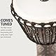 Meinl Percussion Rope Travel Djembe - Mittelgroße Handtrommel - Mit Nylonseilen - Durchmesser 10 Zoll - Kunststoff, Mehrfarbig (PADJ6- M-F)
