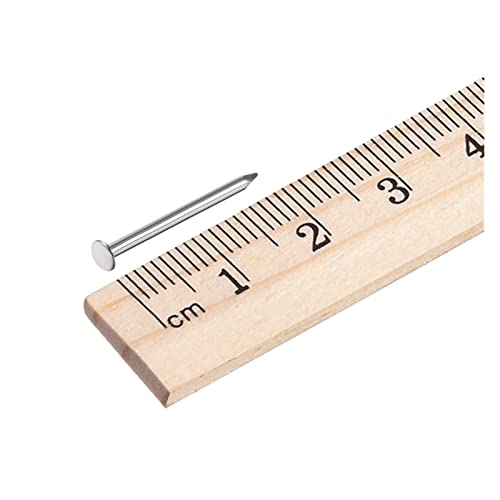 200 piezas de clavos pequeños de cabeza redonda de acero de 1.4x19 mm para joyería, caja de bisagra y muebles miniatura 4