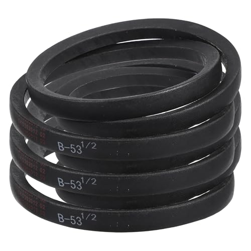 Image of Uxcell 3 Pack B53 1 /2 Classic Wrapped V-Belt, 56 inch Outside Circumference, Black, Industrial Rubber V-Belt