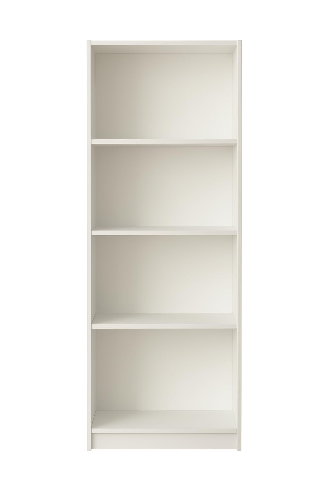 eacommerce - Libreria Scaffale in Legno Melaminico | 4 Ripiani Verticali per Libri e oggetti | Facile da Assemblare | Resistente e Duratura, 60x24x170H cm - Colore Bianco