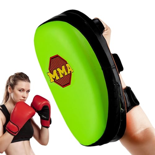 Fluorescent Arc Kick Shield - Kickboxing Pads, Resistant Martial Arts Pads, Karate Kicking Pads, Muay Thai Pads | Thickened Punching Pad Shield Curved, Adjustable Karate Kick Pads for Boxing