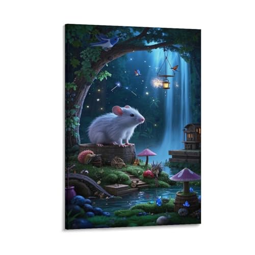 Chinchilla Murale Peinture Foret magique cree un cocon zen