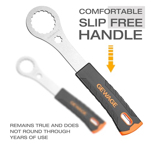 GEWAGE Bicycle Centre Lock Tool, Bicycle Bottom Bracket Key Compatible with Shimano Hollowtech II/BB9000, BBR60, M8000 - Image 3