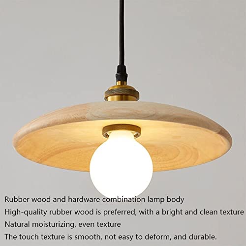 Lustre de plafond rétro simple conçu en bois noble durable - 5