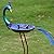 HLQMFHT 12.8" W*38.2" H Peacock Bird Baths for Outdoor, Metal Bird Feeder Seed Trayr,Bird Bath Drinker Plate, Garden Lawn Yard Decor(Multicolor)