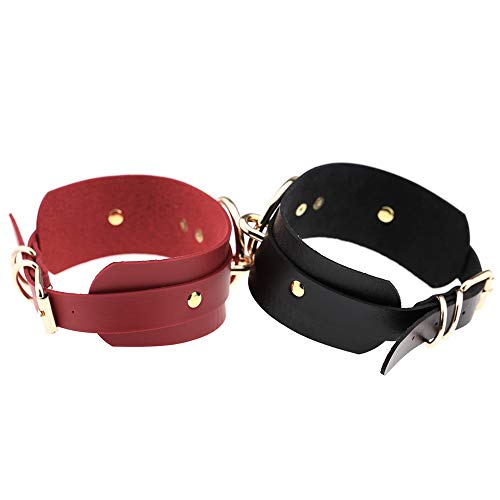 Daimay Collana Girocollo Pelle Sintetica Collare