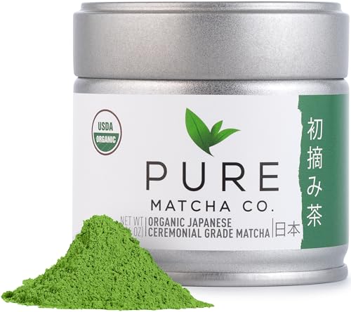 Pure Matcha Co | Premium Organic Ceremonial Grade Matcha Green Tea Powder | Authentic Japanese Origin | Sugar Free | 30g, 1.06oz