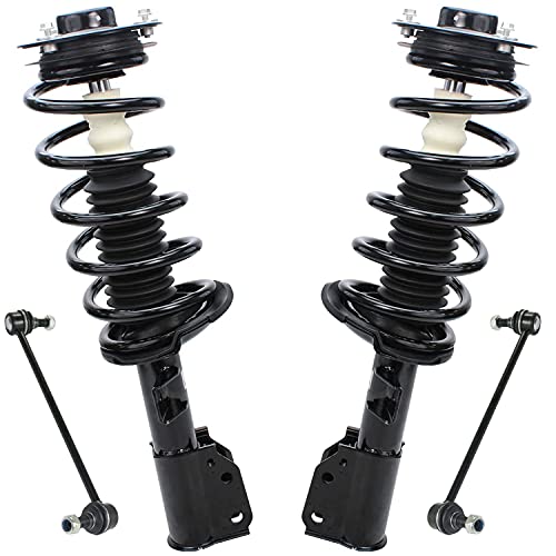 Detroit Axle - Front Struts w/Coil Spring + Sway Bars Replacement for Chevy Equinox GMC Terrain Saturn Vue Pontiac Torrent Suzuki XL-7-4pc Set