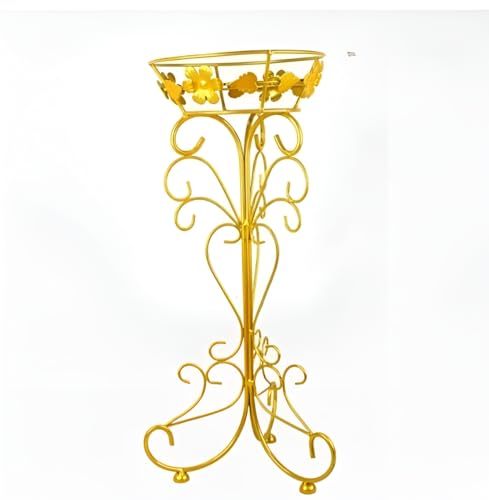 Image of MetalTouch Elegant Plant Stand vase Type Flower Pot Stand for Balcony Living Room Outdoor Indoor Plants Plant Holder Home Decor Item-60 cm (Golden)