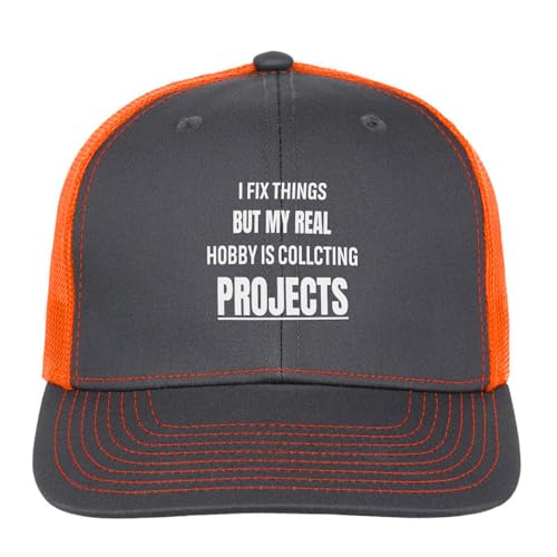 I Fix Things But My Reals Hobbysis Collecting Projects Mesh Snapback Hat for Mens Adjustable Low Trucker Cap