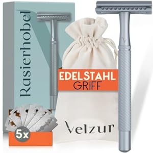 Velzur Rasierhobel Set mit 5 Klingen