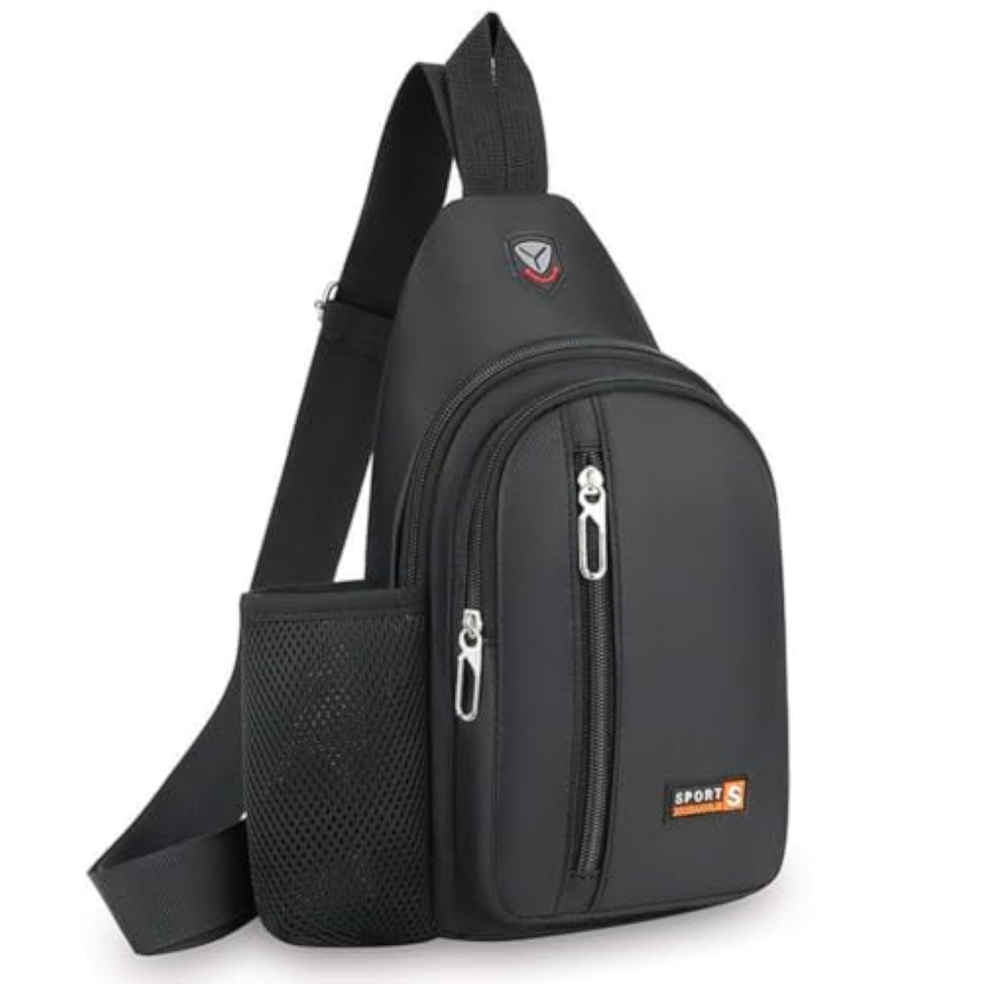 Men's Lightweight Oxford Cloth Sling Bag with USB Charging Port