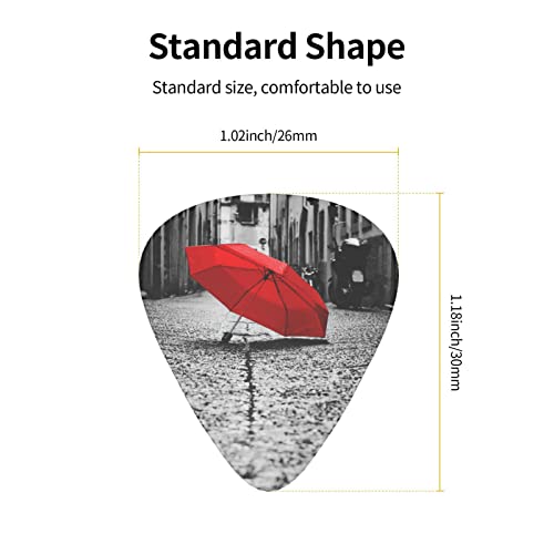 Pack de 12 médiators de guitare parapluie rouge pour guitare électrique guitare acoustique diverses guitares - Les Beatles, Paul McCartney, John Lennon, RIngo Starr, George Harrison Pack de 12 médiators de guitare parapluie rouge pour guitare électrique guitare acoustique diverses guitares – Image 4