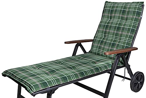 Kettler Polen KETTtex 2395 Auflage Rollliege Milano grün-braun kariert 190x60x6 cm (ohne Liege) Cover