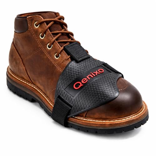 Image of QENIXO Motorcycle Shoe Protector Gear Shift Pad Cover - Durable Anti-Slip Rubber Boot Guard for Bike Riding Shoes, Gear Shifter Protection for Men & Women